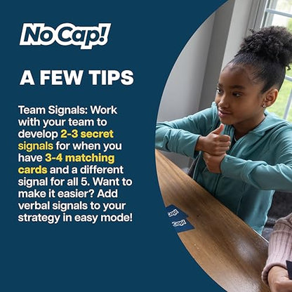 No Cap! – Funny Party Game for Adults, Teens & Families | Laugh-Out-Loud Team Card Game with Secret Signals & Bluffing | Perfect, Stocking Stuffer, or White Elephant Game