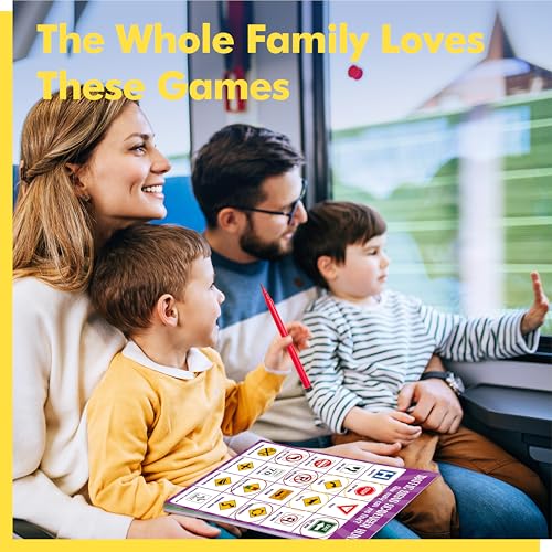 Road Trip Game Pad, 5 Games in 1 (Farm Animals, Car Colors, Buildings, Traffic Signs, Vehicles Scavenger Hunt Bingo), Pen Pencil Paper Game, Plane Trip/ Car Travel/Getaway Activity Pad for Kid, Adult - style: Scavenger hunt bingo