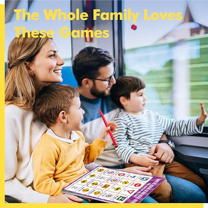 Road Trip Game Pad, 5 Games in 1 (Farm Animals, Car Colors, Buildings, Traffic Signs, Vehicles Scavenger Hunt Bingo), Pen Pencil Paper Game, Plane Trip/ Car Travel/Getaway Activity Pad for Kid, Adult - style: Scavenger hunt bingo