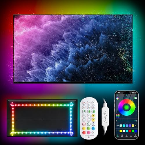 Daymeet LED Lights for TV, Led Backlight TV Lights RGB Led TV Lights USB Led Strip Lights for TV Led Lights Sync with Music Bluetooth APP Control Led Lights (Dreamcolor, 18FT for 45"-75" TV) - color: Dreamcolor, size: 18FT for 45"-75" TV
