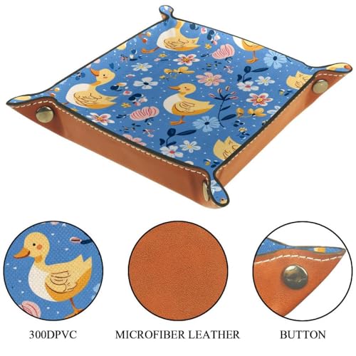 Duck Florals Dice Tray Dice Rolling Tray Folding Dice Holder for Dice Games, Like RPG, DND and Other Table Games - color: Multi 6