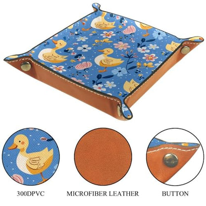 Duck Florals Dice Tray Dice Rolling Tray Folding Dice Holder for Dice Games, Like RPG, DND and Other Table Games - color: Multi 6