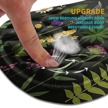 Hokafenle Ergonomic Mouse Pad Wrist Support, Wrist Rest Mousepad for Carpal Tunnel Pain Relief with Integrated Memory Foam Slope Massage Bulge (11.8x7.9 inch,Flowers - color: KM25-Flowers