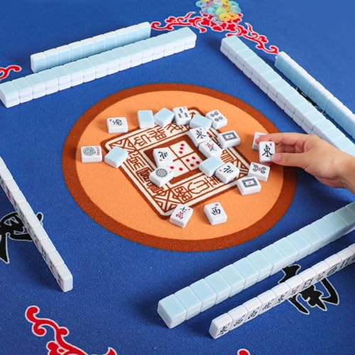 American Mahjong Tiles Set,Mahjong Game Set with 166pcs 1.2’’ Light Blue Tiles (Tiles Only Set) - color: Light Blue