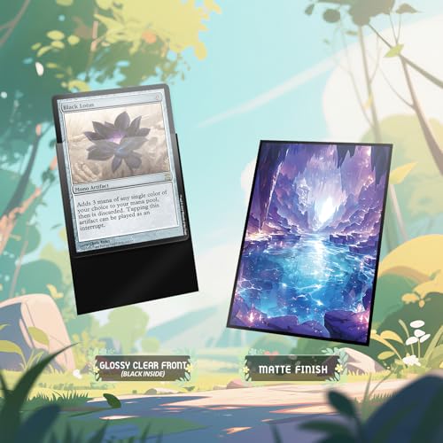 MTG Card Sleeves - Underground Sea(Blue Black) - Fantasy Dual Lands Series - Ultra Clear Front & Matte Finish Back, 100 Count Standard Size TCG Art Sleeves for Magic The Gathering - color: Underground Sea(blue Black)