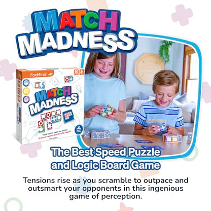FoxMind Match Madness Board Game, Visual Recognition Matching Board Game, Family Puzzle Game to Develop Kids Problem Solving Skills - style: Match Madness