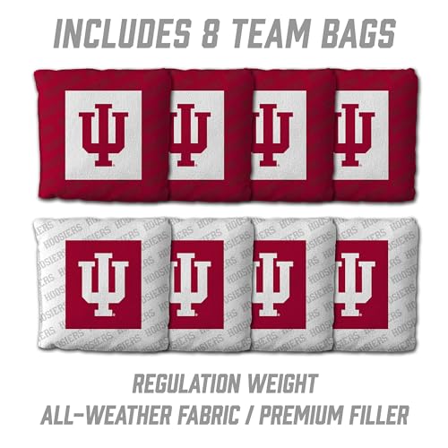 YouTheFan NCAA 2’ x 3’ Wood Cornhole Game with Logo Bags - color: Indiana Hoosiers