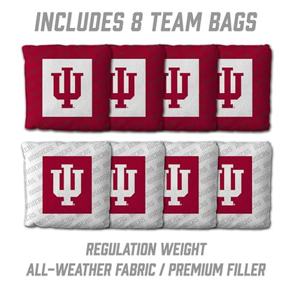 YouTheFan NCAA 2’ x 3’ Wood Cornhole Game with Logo Bags - color: Indiana Hoosiers