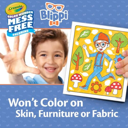 Crayola Blippi Color Wonder Coloring Set, 18 Blippi Mess Free Coloring Pages for Toddlers, Travel Activity, Toddler Toys & Gifts - style: Blippi