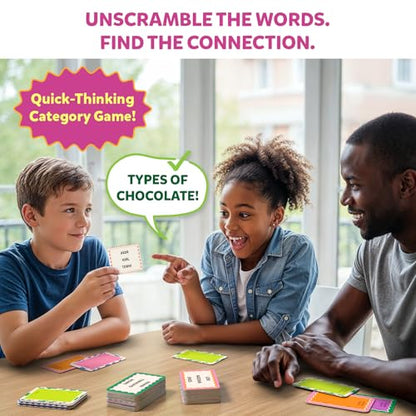 Cryptic Categories – Quick-Thinking Brain Game for Kids, Teens & Adults | Fast-Paced Word Unscramble Card Game, Perfect for Parties & Game Night, Ages 10, 11, 12 & Up, 3-8 Players