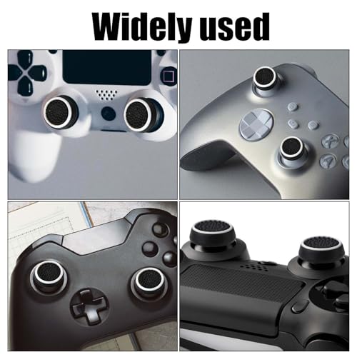4pcs Thumb Grips, Full Protection Anti-Slip Anti-Scratch Anti-Fingerprint Protective Cover Thumb Joystick Cap Compatible with Xbox Series X/S Xbox One Switch Pro Controller(Black) - color: black