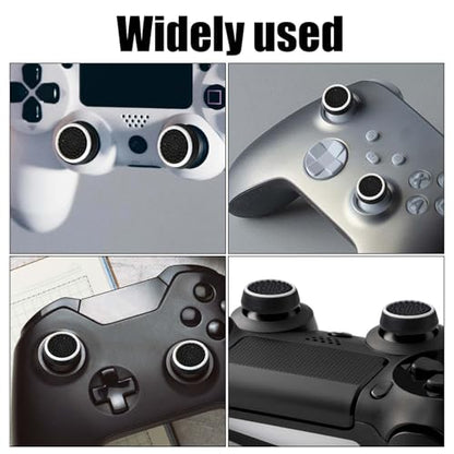 4pcs Thumb Grips, Full Protection Anti-Slip Anti-Scratch Anti-Fingerprint Protective Cover Thumb Joystick Cap Compatible with Xbox Series X/S Xbox One Switch Pro Controller(Black) - color: black