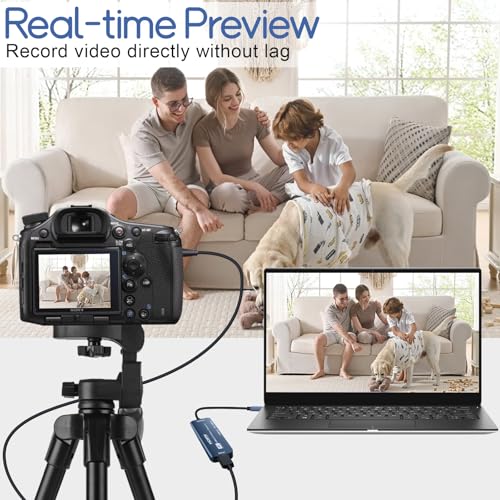 4K Capture Card HDMI to USB A/C Video Capture Recording Device | with USB 3.0 & 100W PD Port for Quest 3, PS5/4, Switch 2/1, Camera, Xbox, Tablet, PC, OBS, MacOS/Windows, Plug & Play
