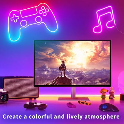 100FT RGB Neon Rope Lights,24V Neon Lights with Remote/APP Control | IP65 Waterproof Flexible RGB Neon LED Strip Lights for Bedroom Room DIY Decoration（2 Rolls of 50ft with Snap &Screws） - size: 100FT
