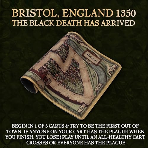 Facade Games Bristol 1350 Deluxe Edition, Strategy & Deceit for 1-9 Players | Ages 14 and Up, Deluxe Upgrades: Metal Coins, Metal Carts & 9 Custom Pawns, Social Deduction - style: Deluxe Bristol 1350