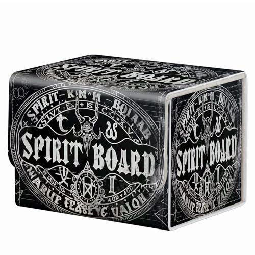 Strong Magnet Card Case Deck Box Mtg Card Box Playing Card Box Magic Deck Box Tcg Up to 200 Cards Creative Pattern Trading Card Storage Box for Collectible Card Games, A Black White Spirit Board - color: A Black White Spirit Board