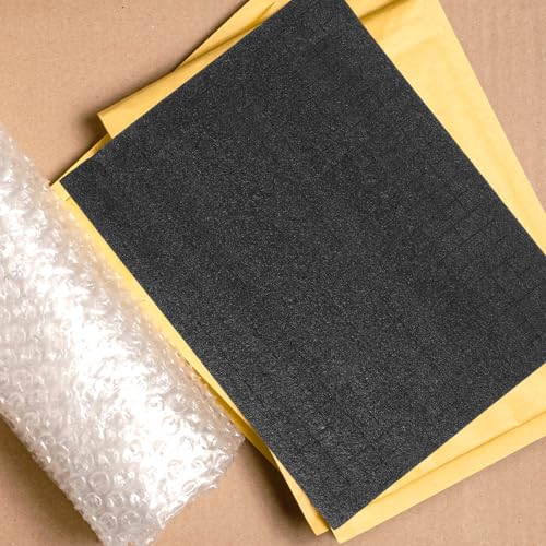 Tofficu Black Foam Padding Storage Box Insert with Soft Sponge Cushioning for Packing and Moving Household Items and Items, Versatile Use Foam Pad for Protection