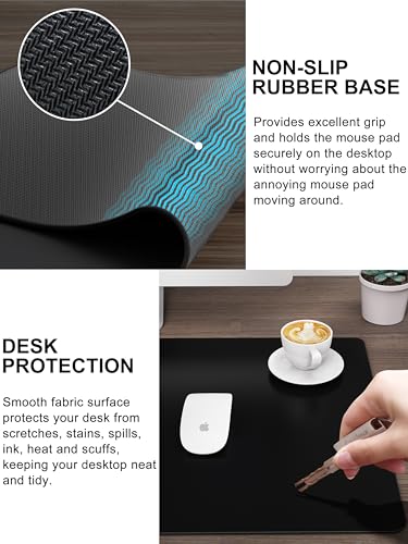 TopMade 4-in-1 Mouse Pad with 15W Wireless Charging, Foldable Phone Holder, 31.5" x 15.75" XXL Large Desk Pad, Gaming Mousepad with Ultra-Smooth Surface, Non-Slip Base, Waterproof Desk Mat, Black - color: Black-Phone Holder-31.5"x15.8"
