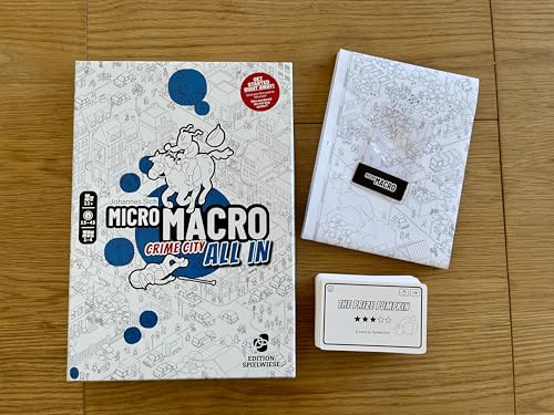 MicroMacro: Crime City - All in | Murder Mystery and Detective Game | 16 Search and Find Detective Cases | Cooperative Board Games for Teens and Adults | Ages 12+ | 1-4 Players | 15-45 min