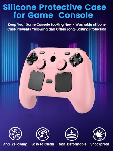 Oshmirian Case Cover for Steam Controller 2 2026,Soft Silicone Protector Cover,Skin Case for Steam Controller 2 with Button Cap, Anti-Scratch,Shockproof,Pink - color: Pink