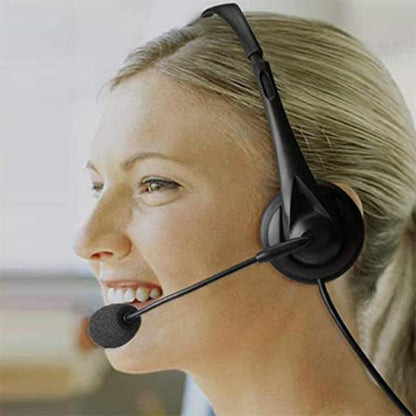 Wired Headset, Noise Cancellation, 3.5mm Port or in-line Control with USB-A Port, Ideal for Educational, Office, Games, Call Centers, podcasts, Music, and so Much More- Black(Ultra Light)