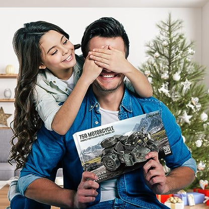Piececool 3D Puzzles for Adults, Motorcycle with Sidecar Metal Model Building Kits for Family Time, Side Car DIY Assembling Arts and Crafts Best Birthday Gifts - style: Sidecar