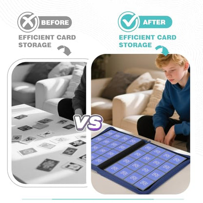 Premium Card Binder 16 Pocket,Trading Card Binder Holds up to 1000+Cards Sturdy Card Collection Album, Card Holder Folders for MTG, TCG, Game Cards & Sports Cards - color: 16 Deep Blue