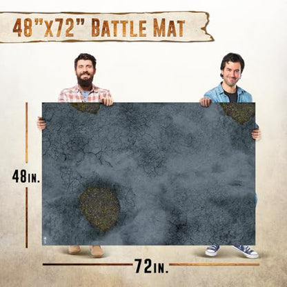 Melee Mats Wargaming Battle Mat, 48"x72" - Terrain for Warhammer 40K, Dungeons and Dragons, Tabletop RPG, Miniatures & Strategy Games - Durable Vinyl Map - color: Road Decay, size: 48"x72