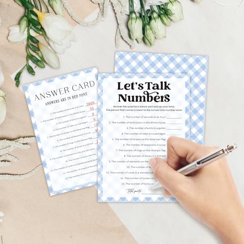 30 Pcs Party Icebreaker Games Set,"Talk Numbers" Theme, Suitable for Wedding, Birthday Party, Group Gatherings,Deepen Friendships with Friends,Colleagues,Family or Guests,Break the Ice -A07 - color: PB A07