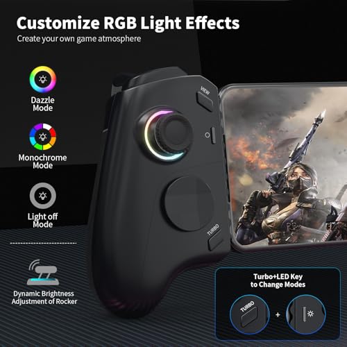 AceGamer Mobile Gaming Controller for iPhone 15 Series/Android(USB-C), Plug & Play Phone Controller with Hall Effect Joysticks/Trigger, Turbo/Progammable, Remote Gamepad for Consoles, Cloud Game