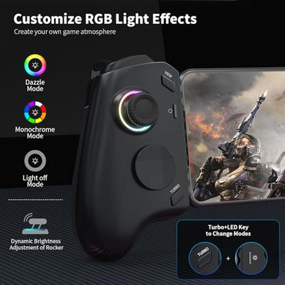 AceGamer Mobile Gaming Controller for iPhone 15 Series/Android(USB-C), Plug & Play Phone Controller with Hall Effect Joysticks/Trigger, Turbo/Progammable, Remote Gamepad for Consoles, Cloud Game