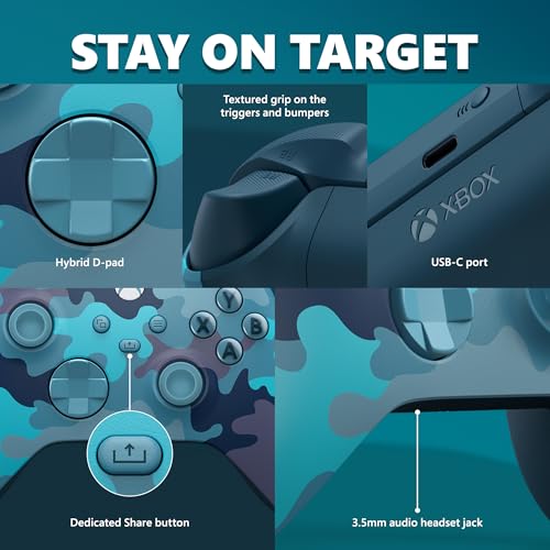 Xbox Special Edition Wireless Gaming Controller – Mineral Camo – Xbox Series X|S, Xbox One, Windows PC, Android, and iOS - color: Mineral Camo