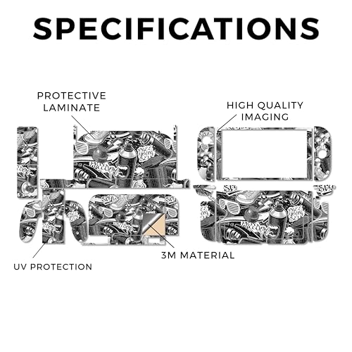 Glossy Glitter Gaming Skin Compatible with Nintendo Switch 2 Premium Kit - Mono Hip Hop - Premium 3M Vinyl Protective Wrap Decal Cover - Easy to Apply | Crafted in The USA by MightySkins - color: Mono Hip Hop, size: Switch 2 Premium Kit, style: Glossy Gli