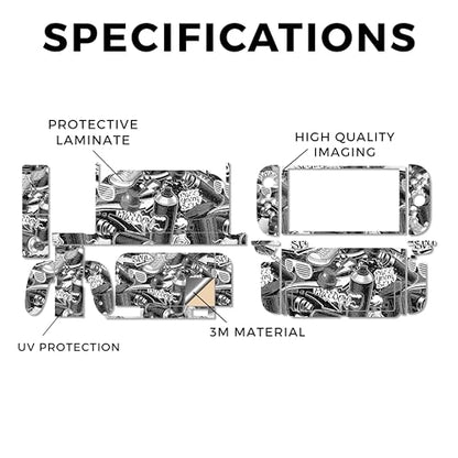 Glossy Glitter Gaming Skin Compatible with Nintendo Switch 2 Premium Kit - Mono Hip Hop - Premium 3M Vinyl Protective Wrap Decal Cover - Easy to Apply | Crafted in The USA by MightySkins - color: Mono Hip Hop, size: Switch 2 Premium Kit, style: Glossy Gli