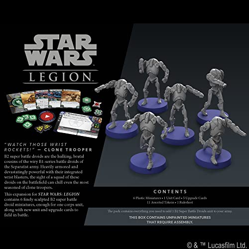 Star Wars: Legion B2 Super Battle Droids Unit Expansion - Unleash Devastating Power! Tabletop Miniatures Strategy Game for Kids & Adults, Ages 14+, 2 Players, 3 Hr Playtime, Made by Atomic Mass Games - style: Separatist Alliance Expansions: B2 Super Battl