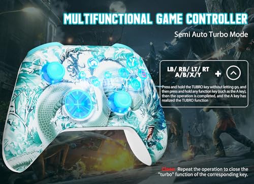Gamrombo Wireless Gaming Controller Replacement for Xbox One, Xbox Series X|S, Xbox One S|X Controller with Hall Triggers, Hall Joysticks, Adjust RGB Light, Marco, Turbo, Audio Jack