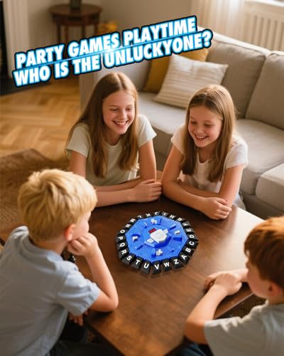 Word Game Family Board Games with Display Timer and 2 Modes, The Fast-Paced 24 Letters Pressing Games, Learning Word Game for Kids & Adults, 2-8 Players, 15-20 Minute Play Time - color: Blue