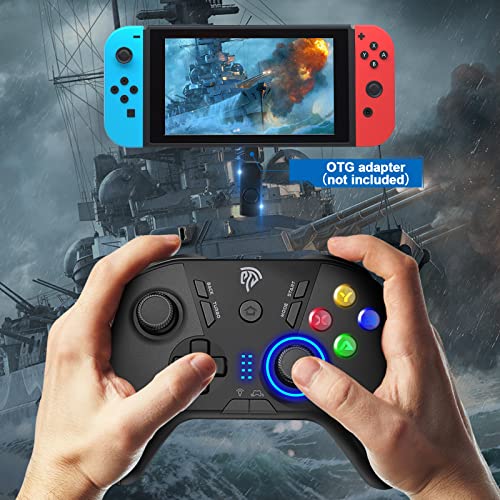 EasySMX 2.4G Wireless Controller for PC,Steam Deck,PS3,Android TV,Black. | Plug and Play,Programmable Buttons,Dual Vibration Motors,Up to 14-Hour Battery Life.