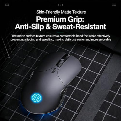 DGMINMU B1/2 Wired Gaming Mouse, Silent Click Ergonomic Mouse with 7200 DPI Adjustable, RGB Backlit, 6 Programmable Buttons, Braided Cable for PC, Mac, Laptop, Gaming & Office Use (B2-B) - color: B1/2-B