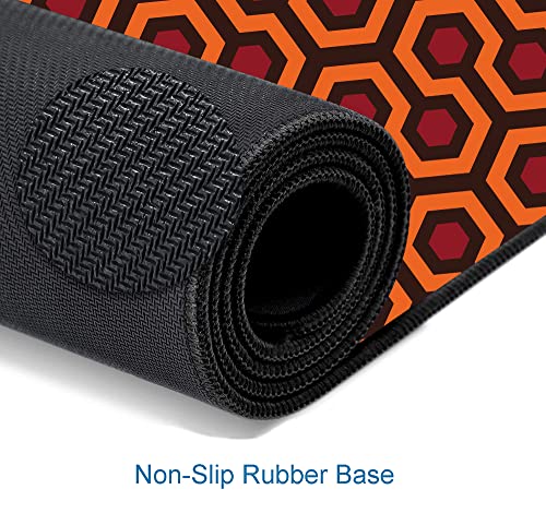 Gaming Mouse Pad, XXL Extended Computer Keyboard Long Mouse Mat, Large Desk Pad for Office Laptop, Non-Slip Rubber Base with Stitched Edge Mousepad, 31.5X11.8 inch Overlook Hotel Pattern - color: 12 Overlook Hotel Pattern