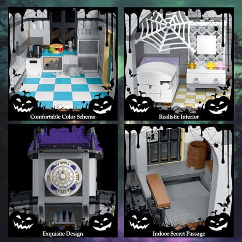 JMBricklayer Medieval Castle House Building Set for Adults, Ideas House Model Toy Construction Set with LED Lights, Medieval Mystery Mansion Collectible or Home Office Decor, Gift for Adult 30121 - style: 30121