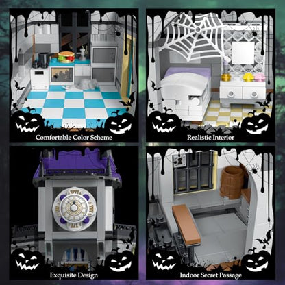 JMBricklayer Medieval Castle House Building Set for Adults, Ideas House Model Toy Construction Set with LED Lights, Medieval Mystery Mansion Collectible or Home Office Decor, Gift for Adult 30121 - style: 30121