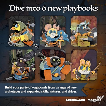 Magpie Games Root The Roleplaying Game: Ruins & Expeditions Expansion – 6 New Vagabond Playbooks - color: Ruins & Expeditions Expansion