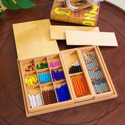 Premium Montessori Math Materials Kit 3| Complete 12-in-1 Curriculum Set for Kids 3-12 ,Stamp Game, Bead Boards, Snake Games, Clock , Homeschool & Classroom Materials ,12 kg/27lbs (Math Series Kit 3) - color: Math Series Kit 3