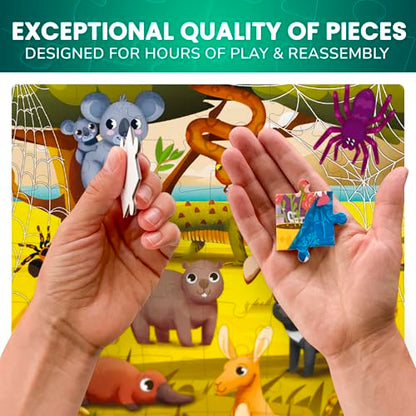 Puzzles for Kids Ages 4-6 - 4 x 60 Piece Jigsaw Puzzles for Toddlers 3-5 | Polar, Birds and Animals - Educational Kids Puzzles Ages 6-8 - Learning Gift Game for Children and Toddlers - color: 4x60 Birds
