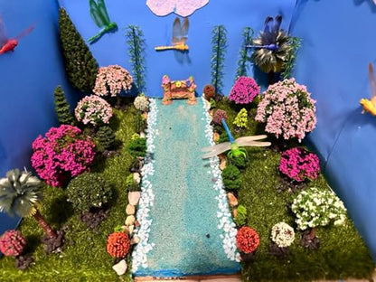 29pcs Mixed Model Trees, 1.5-4.8 inch(4-12 cm), OrgMemory Fruit Trees, Ho Scale Trees, Model Train Scenery, Architecture Trees, Flower Trees with No Bases - style: 29pcs flower trees