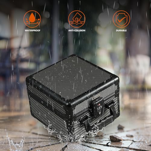 Graded Card Case Storage Box - Trading Card Case with 4 Foam Dividers, Waterproof Trading Card Holder, Compatible with PSA BGS CSG FGS Up to 80+ Cards with TSA Approved Locks (Black) - color: Black 2 Slots