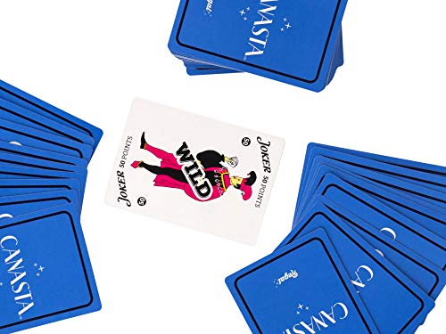 Regal Games Canasta Cards Set for Adults - Rummy Style 2-6 Player Card Games - Fun & Travel Playing Cards for Game Night (2 Decks, 54 Cards Each) - size: Canasta