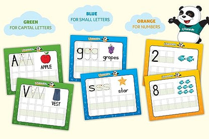 Dry Erase Number & Alphabet Flashcards for Kids Ages 3-5, 10 Numbers & 26 Visual ABC Flash Cards, Homeschool Learning Supplies, Summer School & After School Teaching Supplies for Handwriting Practice - style: Alphabet & Number Dry Erase Flash Cards