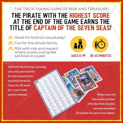 Grandpa Beck's Games Skull King Trick-Taking Card Game | Predict every trick, battle pirates and mermaids, and prove you're the greatest captain on game night. - style: Base Game